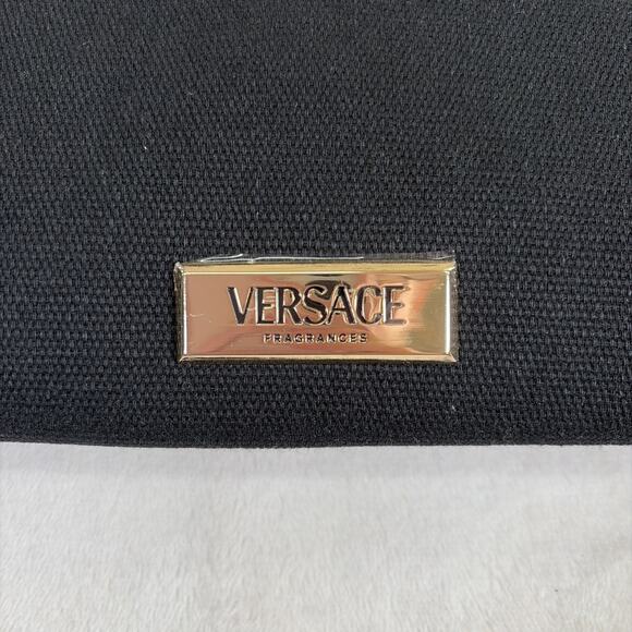 Versace Fragrances Canvas Bag Black Gold Travel Purse Handbag VIP GWP. New - Picture 2 of 16
